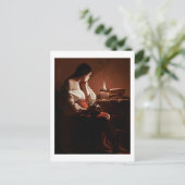 Magdalene met de rookvlam La Tour Briefkaart (Staand voorkant)