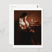 Magdalene met de rookvlam La Tour Briefkaart (Voorkant / Achterkant)