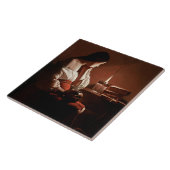 Magdalene met de rookvlam La Tour Tegeltje (Zijkant)