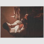 Magdalene met de rookvlam La Tour Tissuepapier (Voorkant)