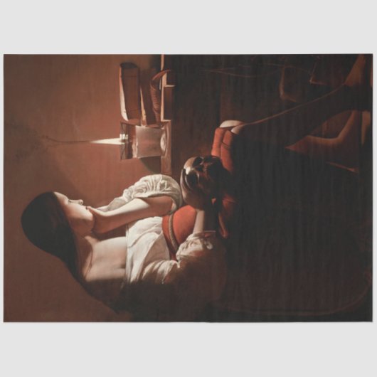 Magdalene met de rookvlam La Tour Tissuepapier (Voorkant)