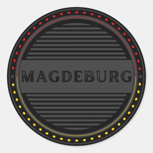 Magdeburg City Pride Embleem – Duitse identiteit Ronde Sticker (Voorkant)