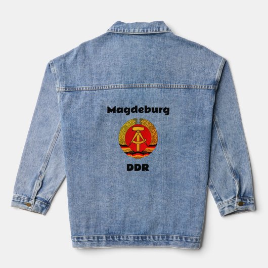 Magdeburg, DDR, Magdeburg, Duitsland (Ossi) Denim Jacket (Achterkant)