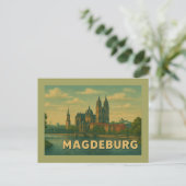 Magdeburg Duitsland Stad Kunst Briefkaart (Staand voorkant)