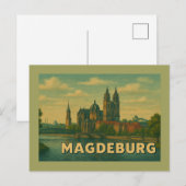 Magdeburg Duitsland Stad Kunst Briefkaart (Voorkant / Achterkant)