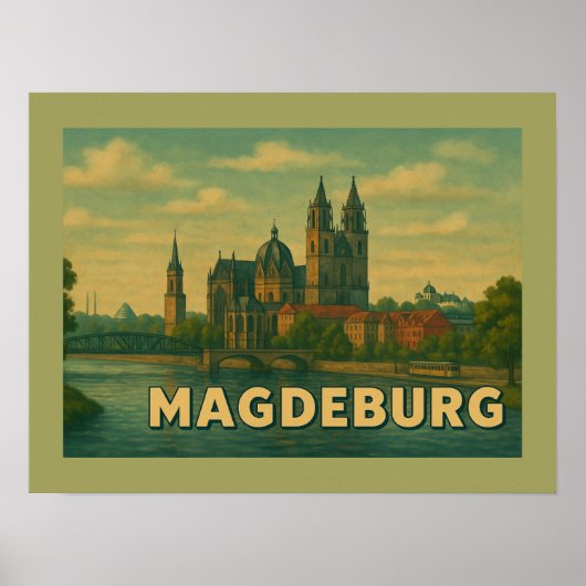Magdeburg Germany City Art Poster (Voorkant)