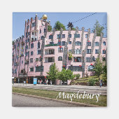 Magdeburg Hunderwasser Grüne Zitadelle foto Magneet (Voorkant)