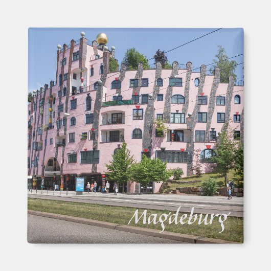 Magdeburg Hunderwasser Grüne Zitadelle foto Magneet (Voorkant)