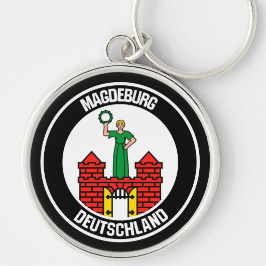 Magdeburg Round Emblem Sleutelhanger (Voorkant)
