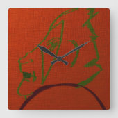 Mage Elder Character Art Vierkante Klok (Voorkant)