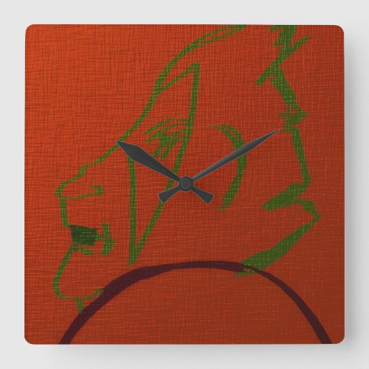 Mage Elder Character Art Vierkante Klok (Voorkant)