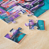 Mage en de stad Shadows Fantasy Art Legpuzzel (Zijkant)