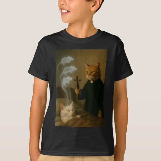 Mage Kat Meme Kat Exorcisme Muis Grappige Fantasy  T-shirt (Voorkant)