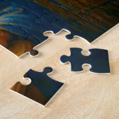 Mage reading spellbook in oil painting legpuzzel (Zijkant)