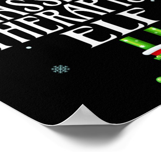 Mage Therapeut Elf Xmas Grappig Familie Matching C Poster (Hoek)