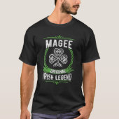 Magee Name Irish Legend Shamrock Green St. Patrick T-shirt (Voorkant)