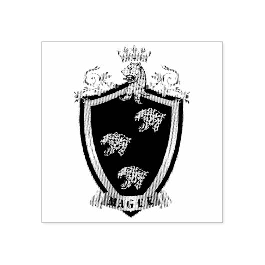 Magee Wapen Houten Stempel (Afrduk)