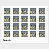 Magelhaense Pinguïns, Spheniscus Vierkante Sticker (Vel)