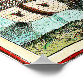 Magellan Journey Flat Earth Map Poster (Hoek)