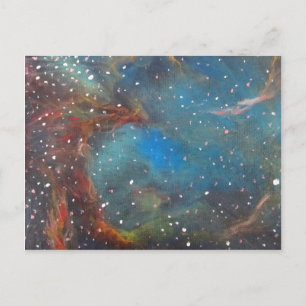 Magellanic Cloud Nebula Space Art Paintin Briefkaart