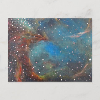 Magellanic Cloud Nebula Space Art Paintin Briefkaart