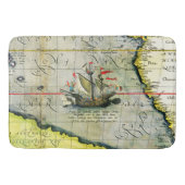 Magellans schip Victoria, Antiek kaart Stille Ocea Badmat (Voorkant)