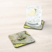 Magellans schip Victoria, Antiek kaart Stille Ocea Bier Onderzetter (Rechterzijde)