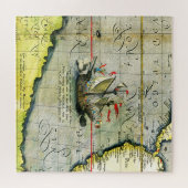 Magellans schip Victoria, Antiek kaart Stille Ocea Legpuzzel (Horizontaal)