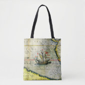 Magellans schip Victoria, Antiek kaart Stille Ocea Tote Bag (Voorkant)