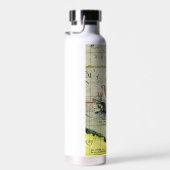 Magellans schip Victoria, Antiek kaart Stille Ocea Waterfles (Rechts)