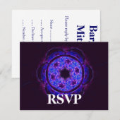 Magen David Alef Bar/Bat Mitzvah RSVP Kaartje (Voorkant / Achterkant)