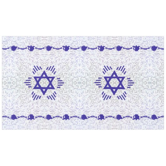 Magen David ~ Bell en Granaatappel Tafelkleed (Voorkant (Horizontaal))