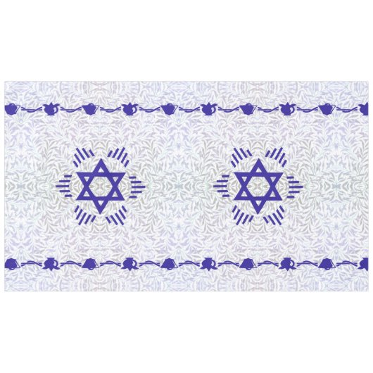 Magen David ~ Bell en Granaatappel Tafelkleed (Voorkant (Horizontaal))