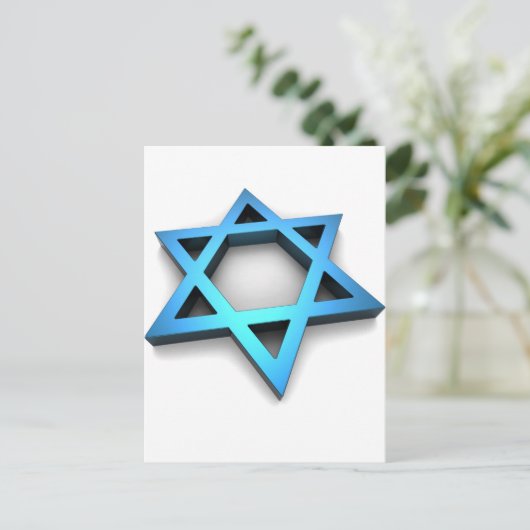Magen David Briefkaart (Staand voorkant)