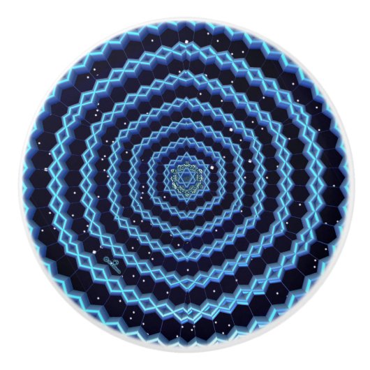 Magen David en Diamonds Keramische Knop (Voorkant)