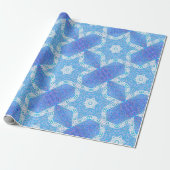 Magen David en Willow Leaf Cadeaupapier (Uitgerold)