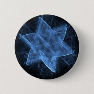 Magen David Fractal Ronde Button 5,7 Cm