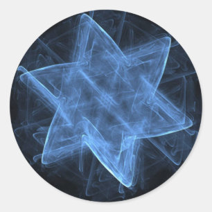 Magen David Fractal Ronde Sticker