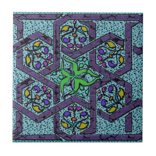 Magen David Knotwork Tile Tegeltje (Voorkant)