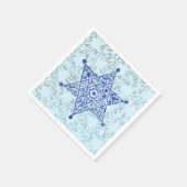 Magen David op bladeren Servet (Hoek)