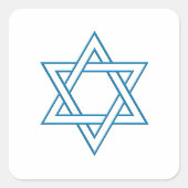 Magen David Vierkante Sticker (Voorkant)