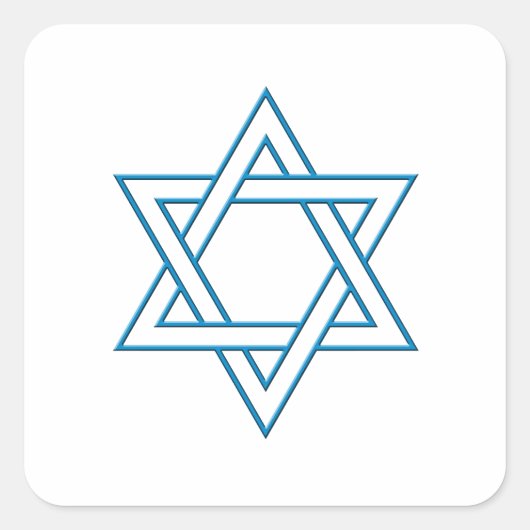 Magen David Vierkante Sticker (Voorkant)