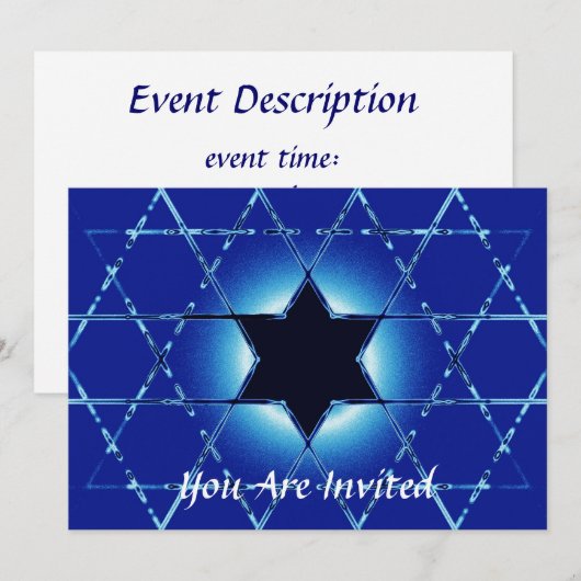 Magen Gimel Bar/Bat Mitswa Kaart (Voorkant / Achterkant)