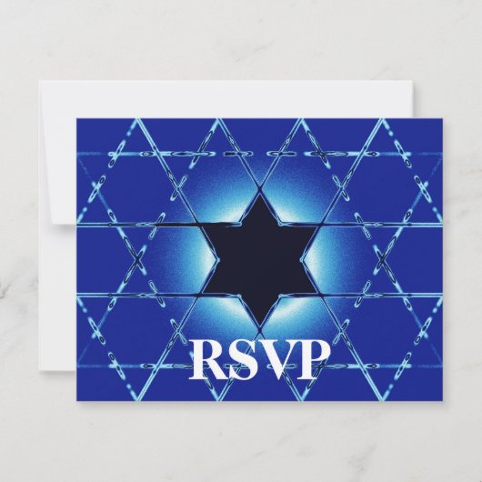Magen Gimel Bar/Bat Mitzvah RSVP Kaartje (Voorkant)