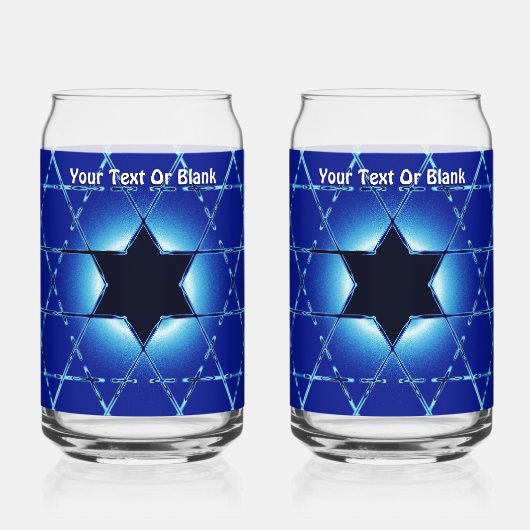 Magen Gimel Blikvorm Glas (Achterkant)