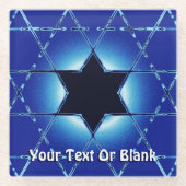 Magen Gimel Glazen Onderzetter (Voorkant)