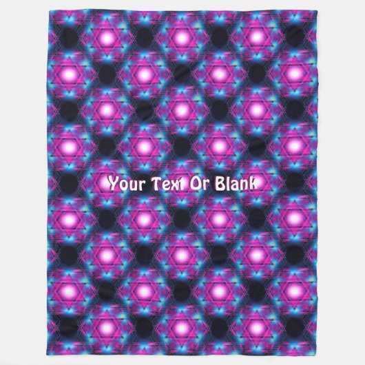 Magen Heh Fractal Fleece Deken (Voorkant)