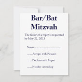 Magen Lavan Bar/Bat Mitzvah RSVP (Achterkant)