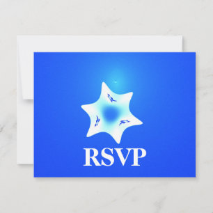 Magen Lavan Bar/Bat Mitzvah RSVP Kaartje