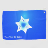 Magen Lavan (White Star) Golfhanddoek (Horizontaal)